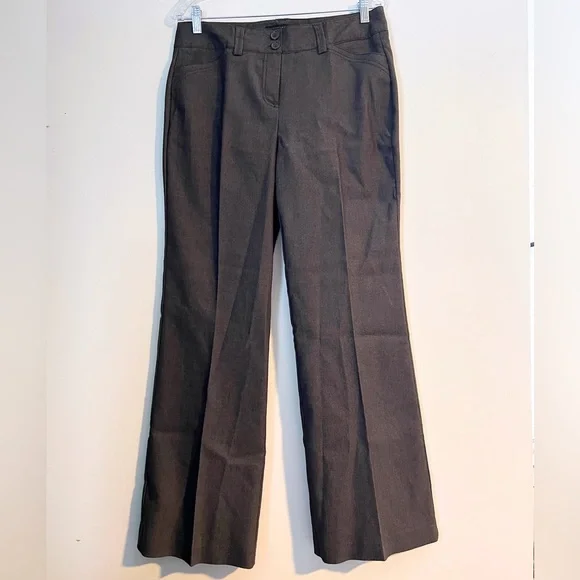 Pantalon Large Femme Larry Levine Taille 12 Couleur Chocolat - Neuf Avec étiquettes, Coupe Wide-leg Stretch